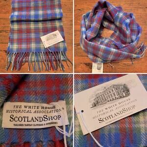 NEW Scotland Shop $50 White House Wool Tartan Lambswool Scarf NWT